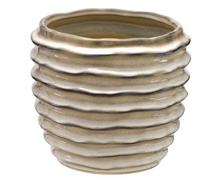 Cachepot Decorativo Virena Creme e Marrom | Westwing