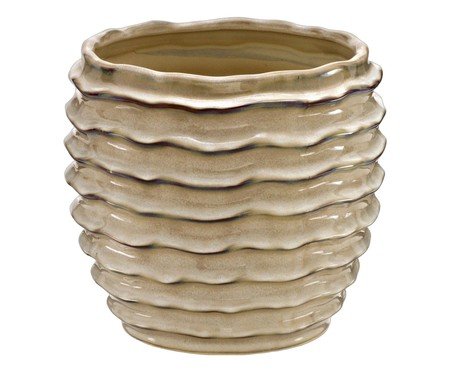 Cachepot Decorativo Virena Creme e Marrom | Westwing