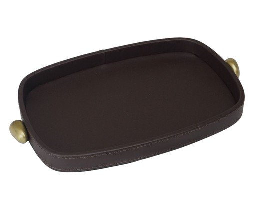 Bandeja Decorativa Sorelle Dourado e Marrom, brown | WestwingNow