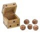 Jogo de Caixa Dado com Dados Ludora Marrom e Preto, brown | WestwingNow
