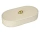 Porta-Objetos Decorativo Collet Dourado e Off-white, Off White | WestwingNow