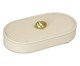 Porta-Objetos Decorativo Collet Dourado e Off-white, Off White | WestwingNow