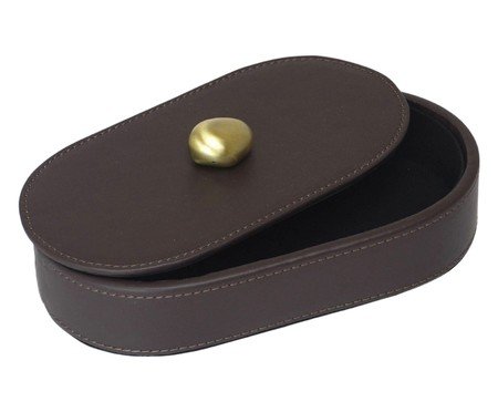 Porta-Objetos Decorativo Ornel Dourado e Marrom | Westwing