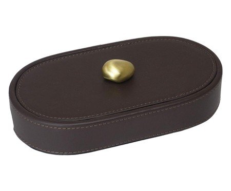 Porta-Objetos Decorativo Ornel Dourado e Marrom | Westwing