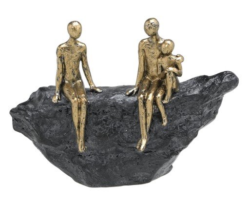 Escultura Decorativa Figura Cinza e dourado, grey | WestwingNow