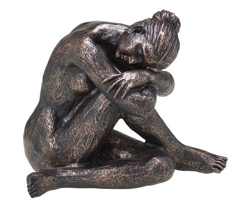 Escultura Decorativa Essencial Bronze e Preto, Bronze | WestwingNow