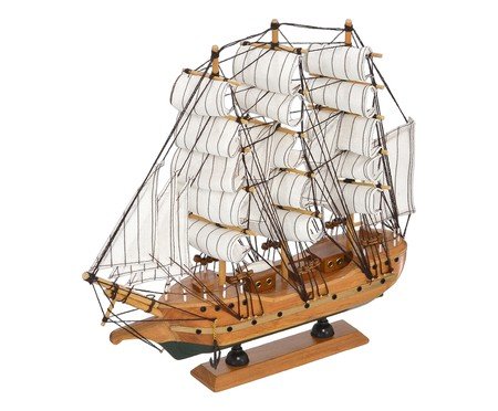 Barco Decorativo Ventor Branco e Marrom | Westwing