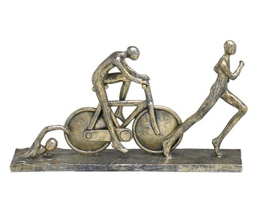 Escultura Triatlo Olimpiadas Dourado, gold | WestwingNow