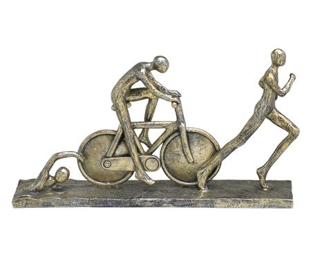 Escultura Triatlo Olimpiadas Dourado | Westwing