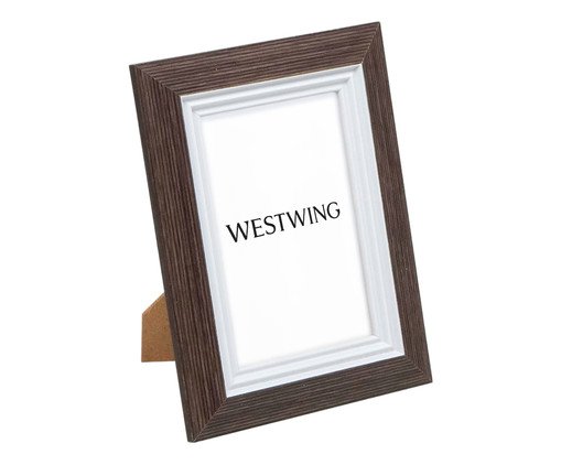 Porta-retrato Momentia Branco e Marrom, white | WestwingNow