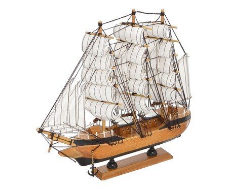 Barco Decorativo Atlon Branco e Marrom | Westwing