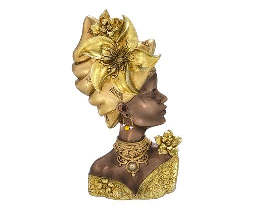 Africana Decorativa Dandara Bronze e Dourado, Bronze | WestwingNow