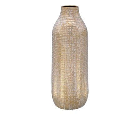 Vaso Decorativo Velon Cinza e dourado | Westwing