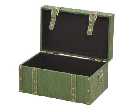 Baú Decorativo Arken Dourado e Verde | Westwing