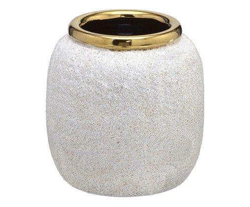 Cachepot Decorativo Botani Cinza e dourado, grey | WestwingNow