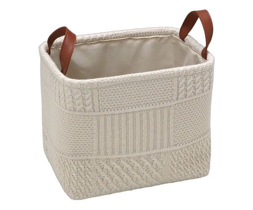 Cesto Organizador Vimini Creme e Marrom, beige | WestwingNow