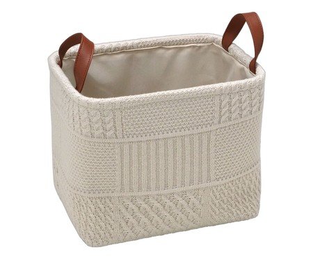 Cesto Organizador Vimini Creme e Marrom | Westwing