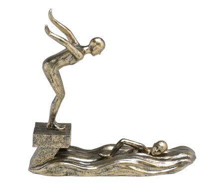 Escultura Natação Olimpiadas Dourado | Westwing