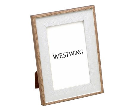Porta-retrato Clarim Branco e Marrom | Westwing