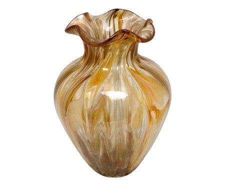 Vaso Decorativo Ulrik Âmbar e Marrom | Westwing