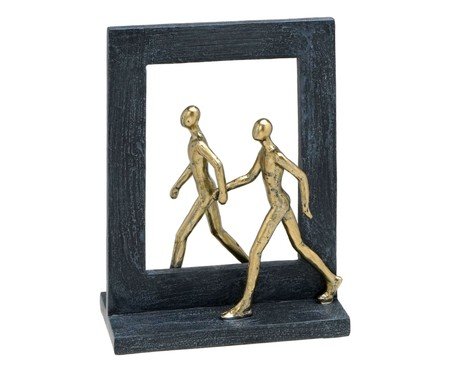 Escultura Decorativa Obra Cinza e dourado | Westwing