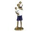 Família no Futebol Decorativo Harmonia Azul e Dourado, blue | WestwingNow