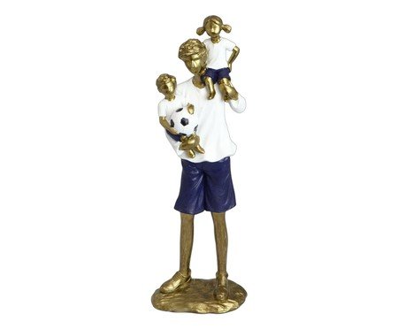 Família no Futebol Decorativo Harmonia Azul e Dourado | Westwing