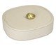 Porta-Objetos Decorativo Portis Dourado e Off-white, Off White | WestwingNow