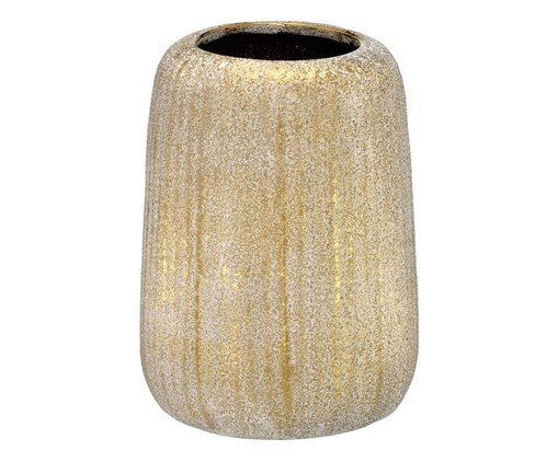 Vaso Decorativo Oryxel Cinza e dourado, grey | WestwingNow