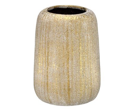 Vaso Decorativo Oryxel Cinza e dourado | Westwing
