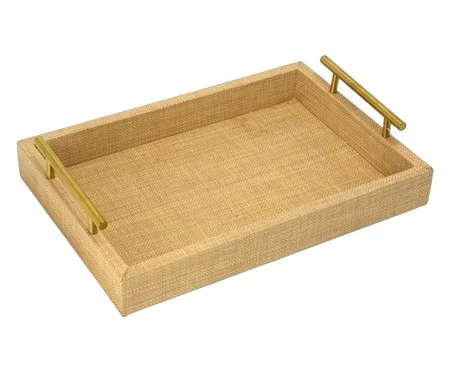 Bandeja Decorativa Platina Dourado e Marrom | Westwing