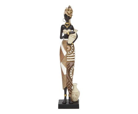 Africana Decorativa Zahara Marrom e Preto | Westwing