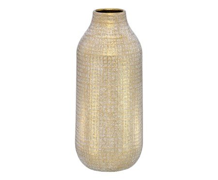 Vaso Decorativo Voryn Cinza e dourado | Westwing