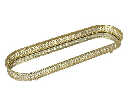 Bandeja Decorativa Pratika Dourado | Westwing