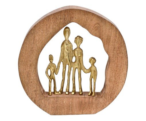 Escultura Família Lume Dourado e Marrom, brown | WestwingNow
