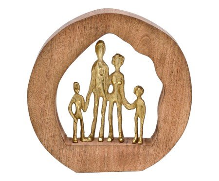Escultura Família Lume Dourado e Marrom | Westwing