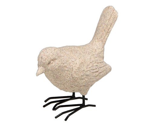 Pássaro Decorativo Brisara Areia e Preto, beige | WestwingNow