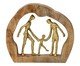 Escultura Família Sopro Dourado e Marrom, brown | WestwingNow