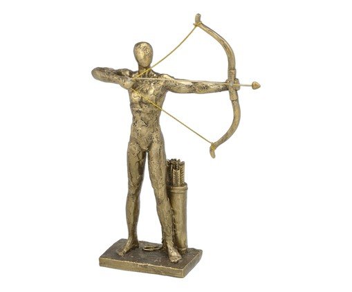 Escultura Arco e Flecha Dourado, gold | WestwingNow