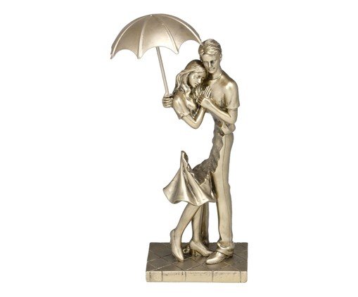 Casal Decorativo Binari Dourado, gold | WestwingNow