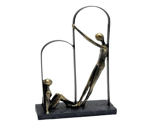 Escultura Decorativa Expressiva Chumbo e Dourado, gold | WestwingNow