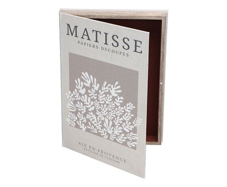 Caixa Decorativa Livro Matisse Marrom e Off-white | Westwing