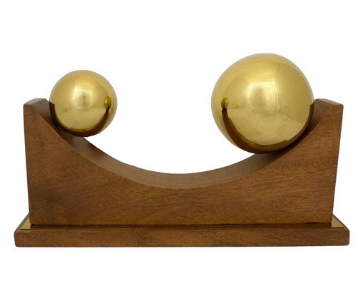 Escultura Decorativa Esferas Dourado e Marrom, brown | WestwingNow
