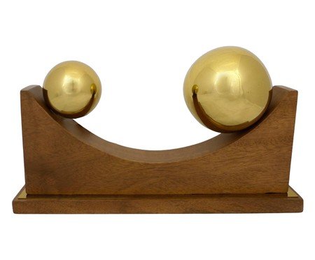 Escultura Decorativa Esferas Dourado e Marrom | Westwing