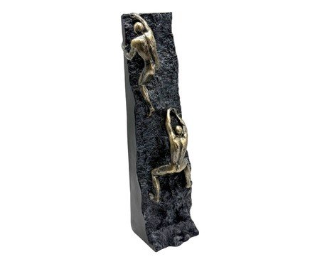 Escultura Decorativa Ícone Chumbo e Dourado | Westwing