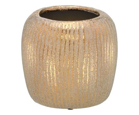 Cachepot Decorativo Verdea Cinza e dourado | Westwing