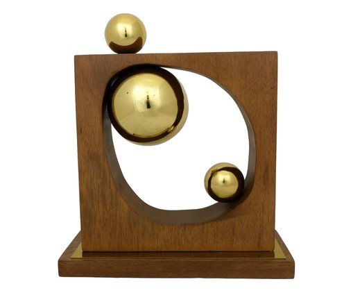 Escultura Decorativa Pulso Dourado e Marrom, brown | WestwingNow