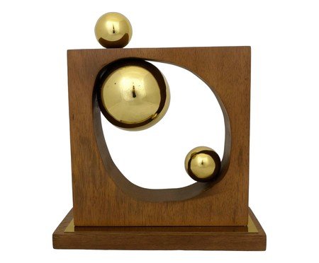 Escultura Decorativa Pulso Dourado e Marrom | Westwing