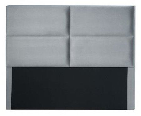 Cabeceira Painel em Veludo Toronto - Cinza
