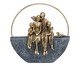 Família com Pet Decorativa Unio Cinza e dourado, grey | WestwingNow